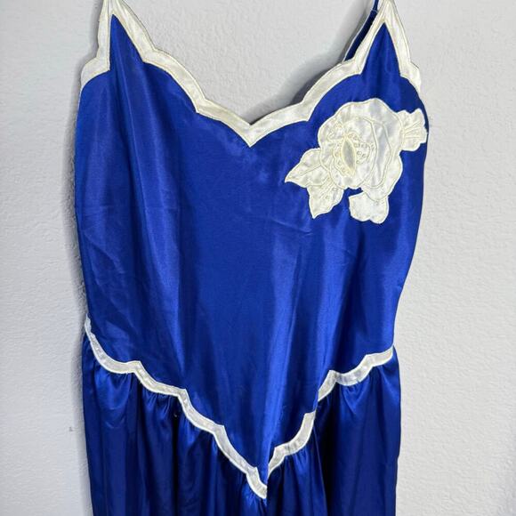Vintage Victoria Secret Royal Blue Slip Dress - Picture 4 of 5